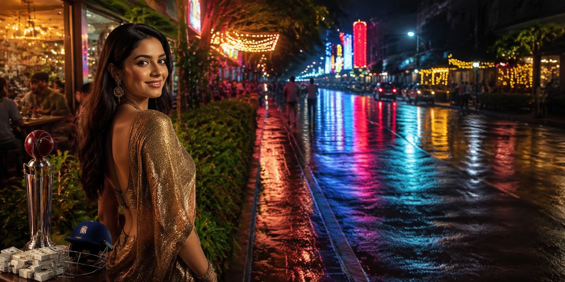 ঢাকায় চা বাগানের পটভূমিতে ক্রিকেট বেটিং উপভোগ করছেন একজন তরুণ